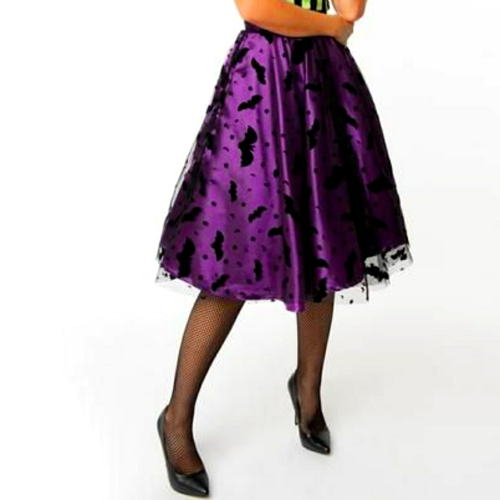 Unique Vintage Purple Bat Skirt